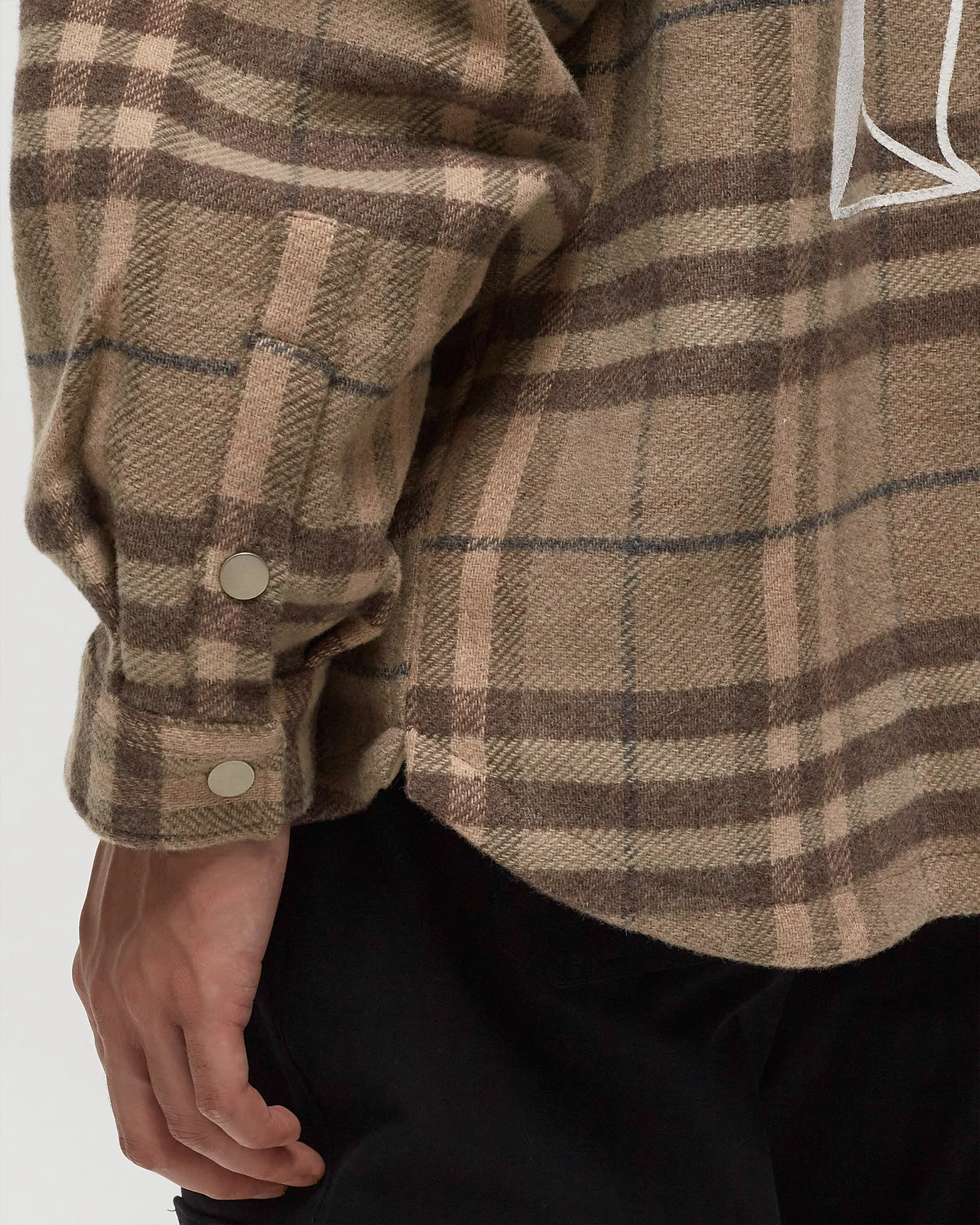 Represent INTIAL PRINT FLANNEL SHIRT