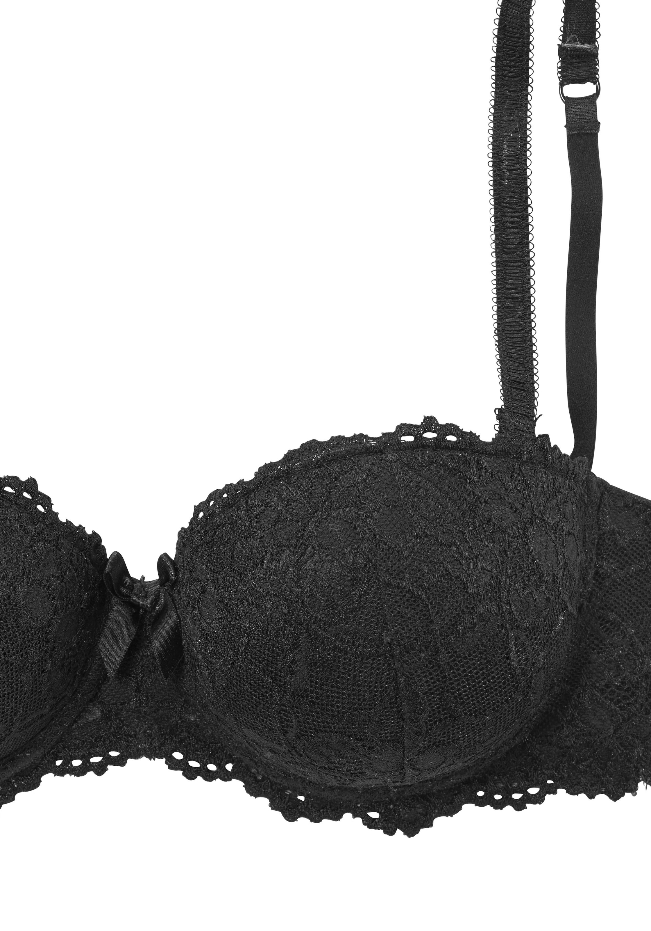 Vivance Balconette-BH , mit abnehmbaren Trägern und Push-up-Kissen, Dessous