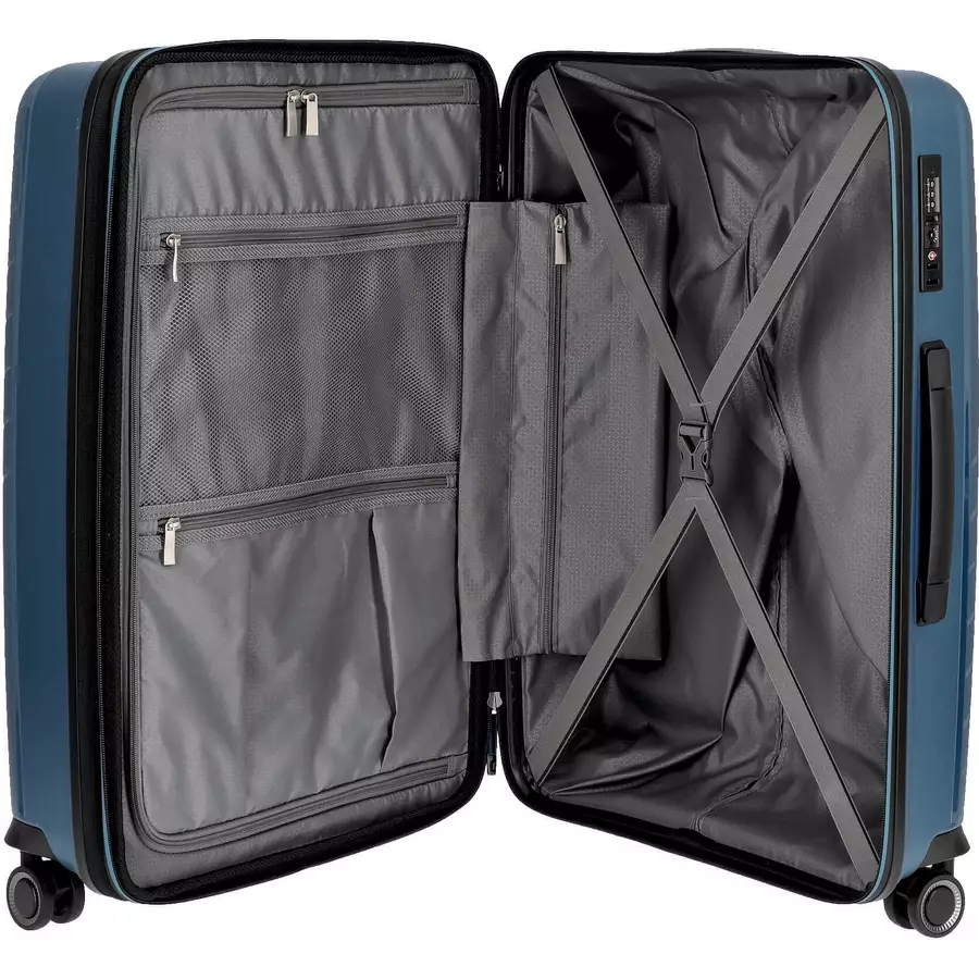 Somko Wave - 4-Rollen-Trolley M 67 cm erw. petrol
