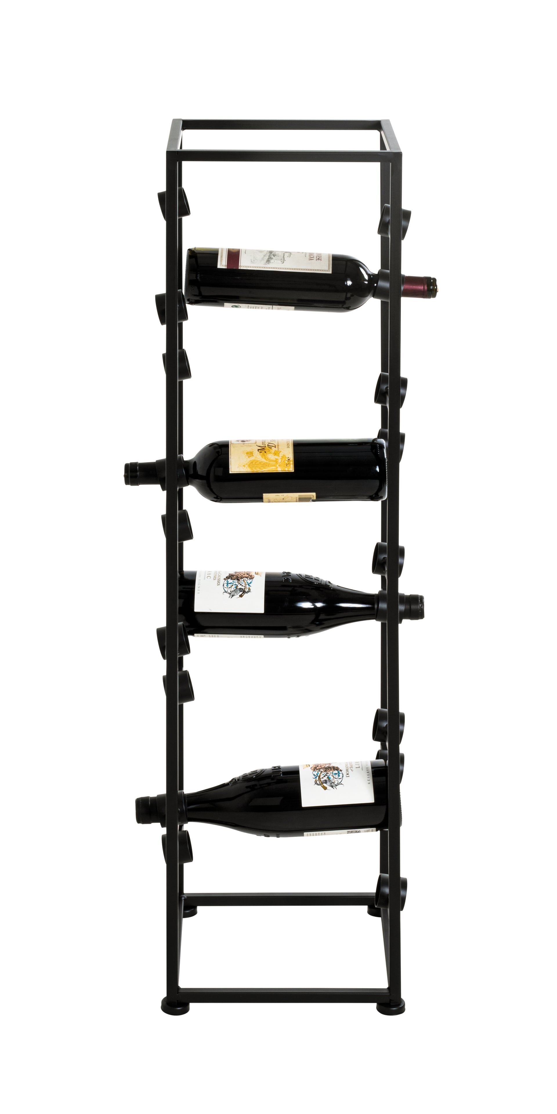 Flaschenregal 26 x 104 cm schwarz