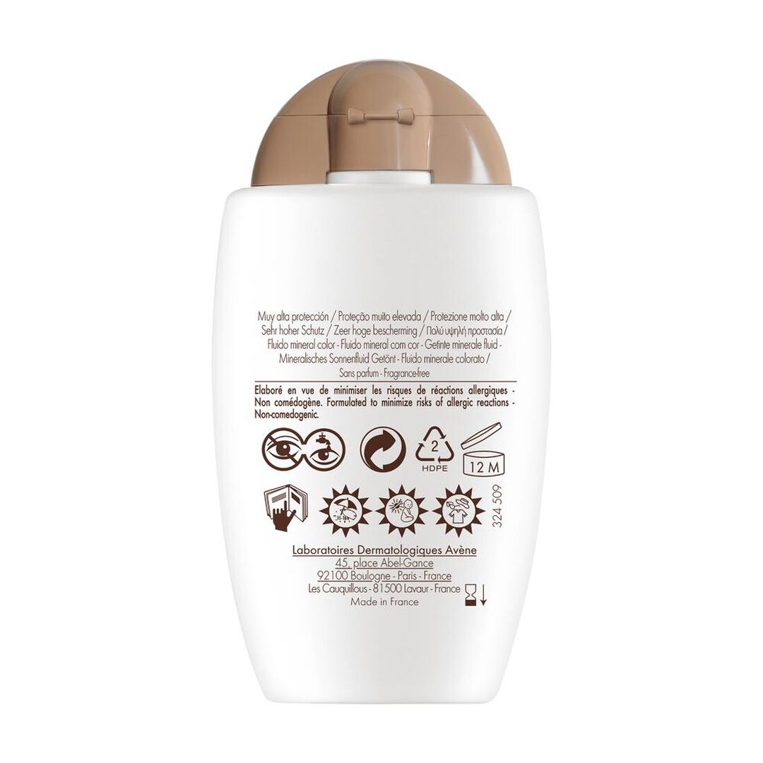 AVENE  Protetor Solar Fluido mineral SPF50+ com Cor - 40ml