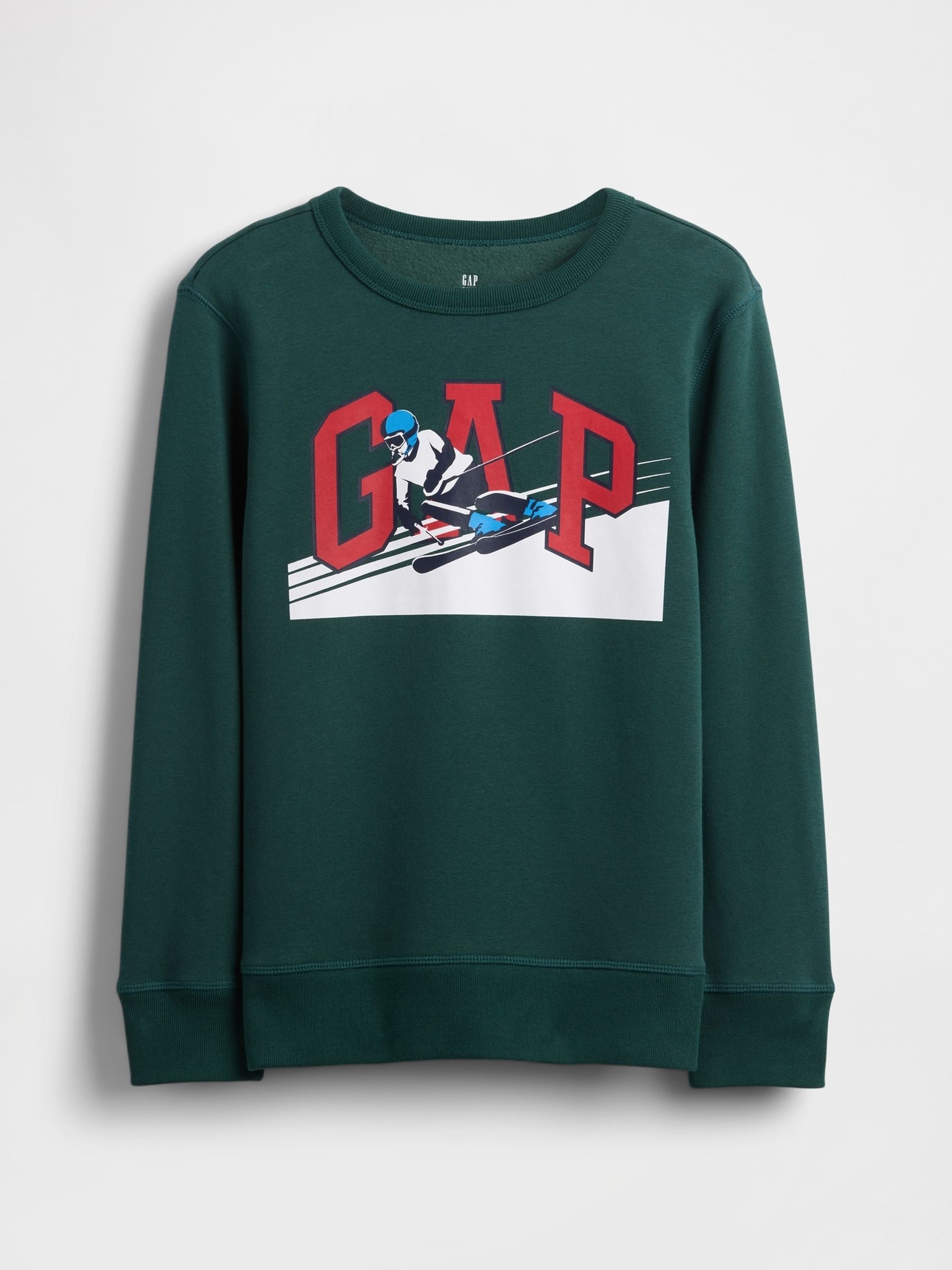 Groen - Gap Crew neck Graphic Sweatshirt (4-13yrs)