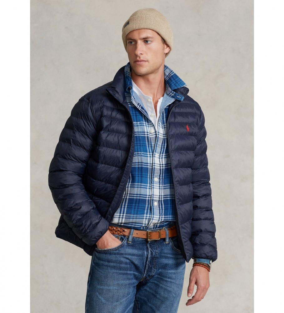 Jaqueta dobrável Ralph Lauren Terra Poly Fill cor marinho