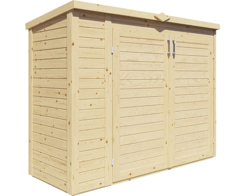 Tuinhuis/fietsenstalling/vuilnisbak Bertilo Multi-Box 3 200x82x163 cm naturel