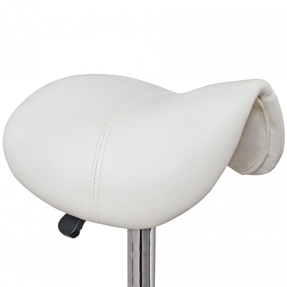 Bürohocker 60 x 60 cm weiß silber