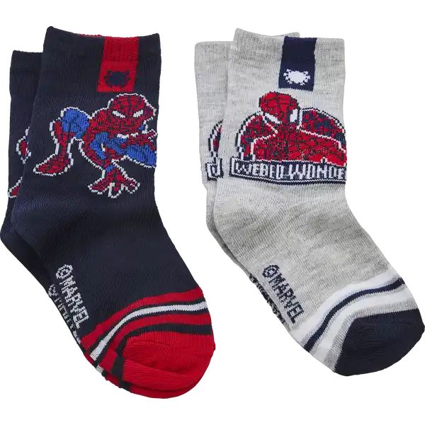 2er Pack Socken Spiderman Gr. 23 / 26