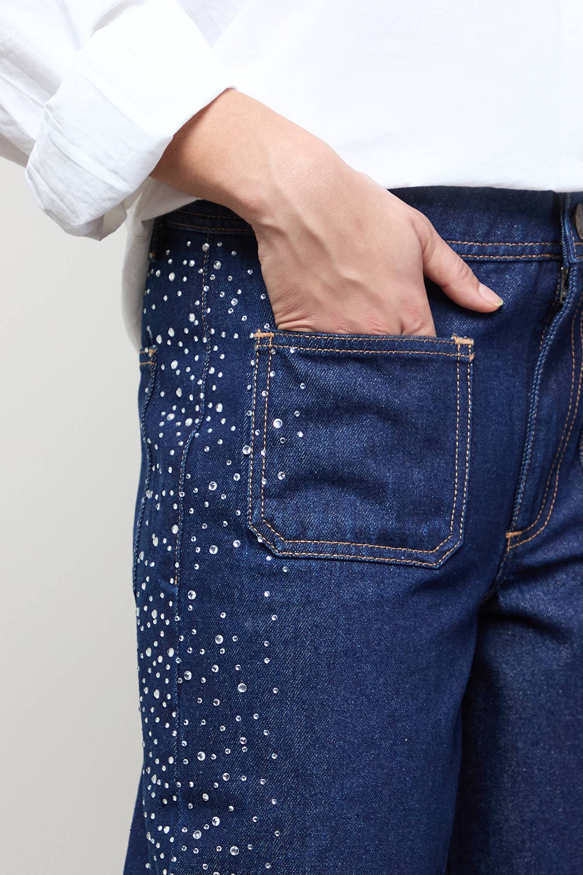 Oasis Jean Jambe Large à Détail de Poche Hotfix