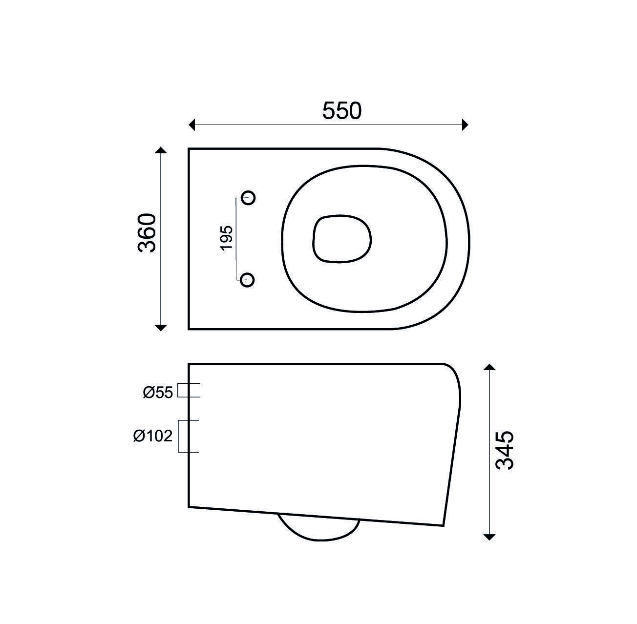 Mueller Cora wandcloset inclusief softclose zitting