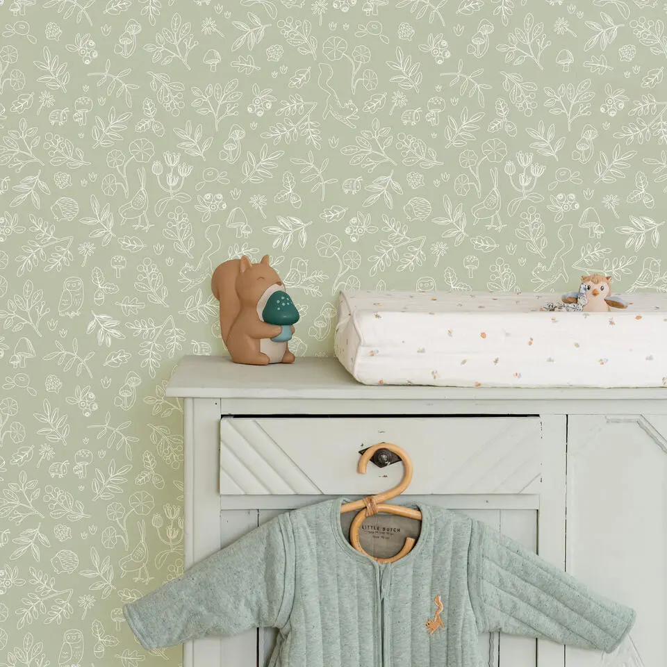 Little Dutch Forest Wonders Behang Kinderkamer - Dieren - 10mx53cm