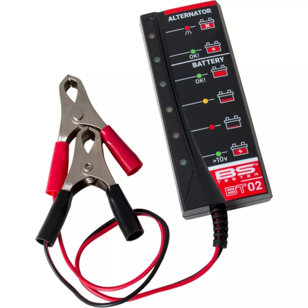 BS Battery - Testeur de batterie et d'alternateur BT02 Noir / Rouge
