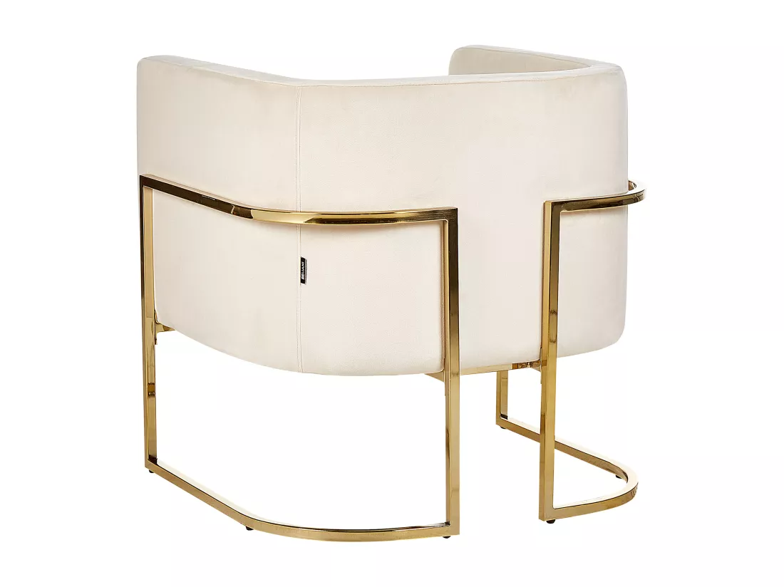 Fauteuil SIRKKA Velours Crème