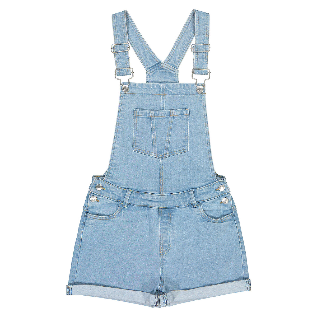 COLEÇÕES LA REDOUTE<br>Macacão jeans curto
