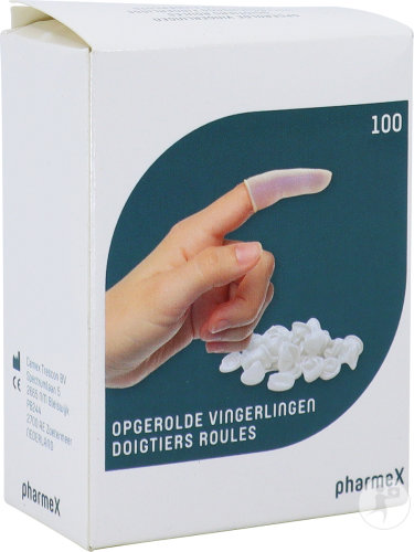 Pharmex Doigtiers Roulés Large 100 Pièces
