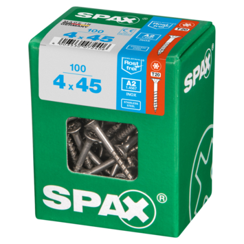 Spax schroef T-Star Plus roestvast 4x45 mm 100 stuks