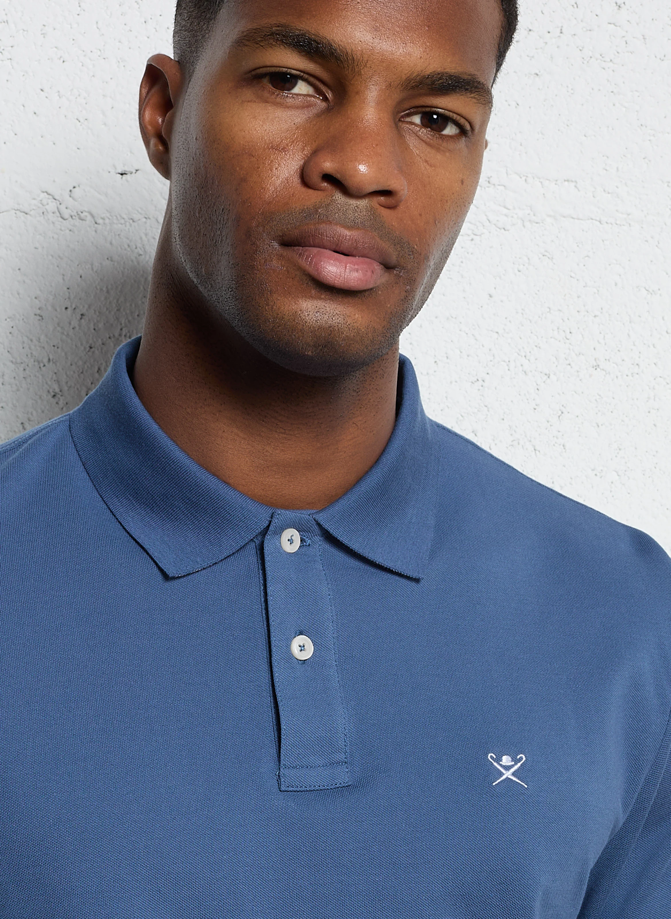 Polo regular-fit en coton| Bleu