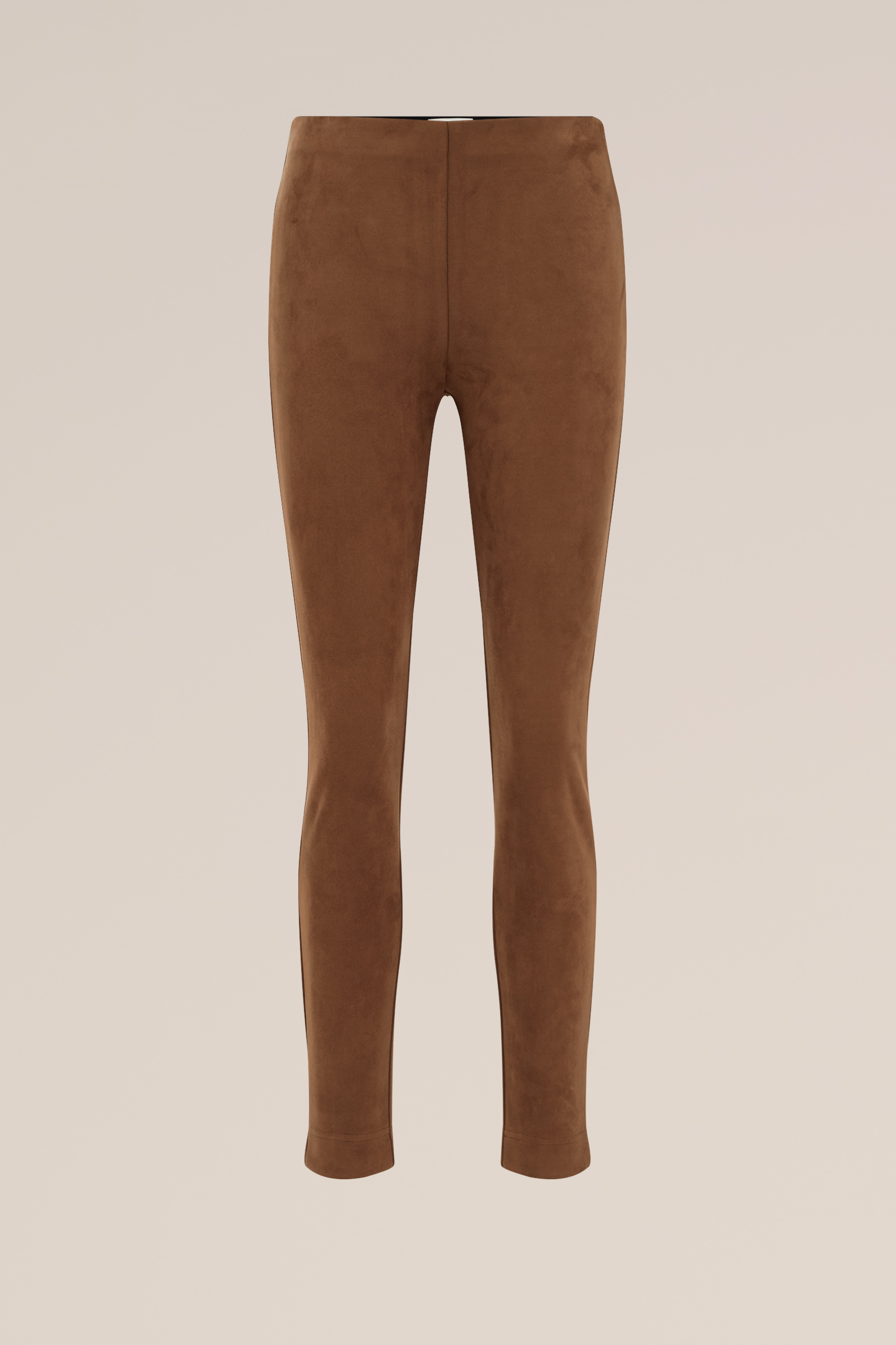 suède broek WE Fashion Lichtbruin