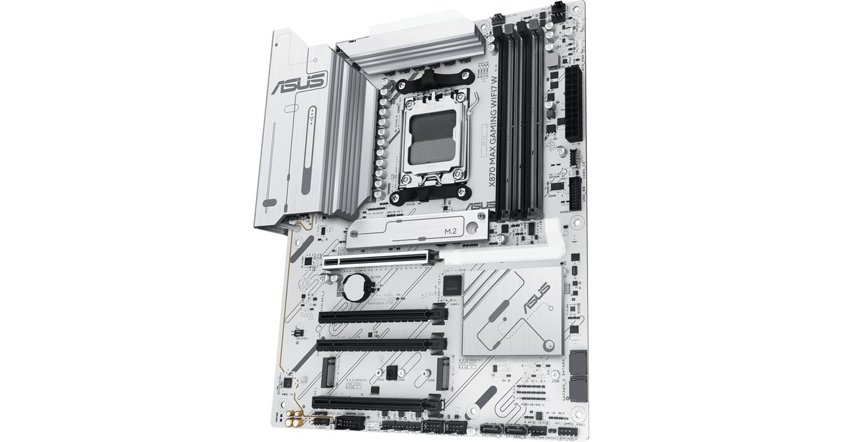 ASUSX870 MAX GAMING WIFI7 W socket AM5 moederbord  (Wit)
