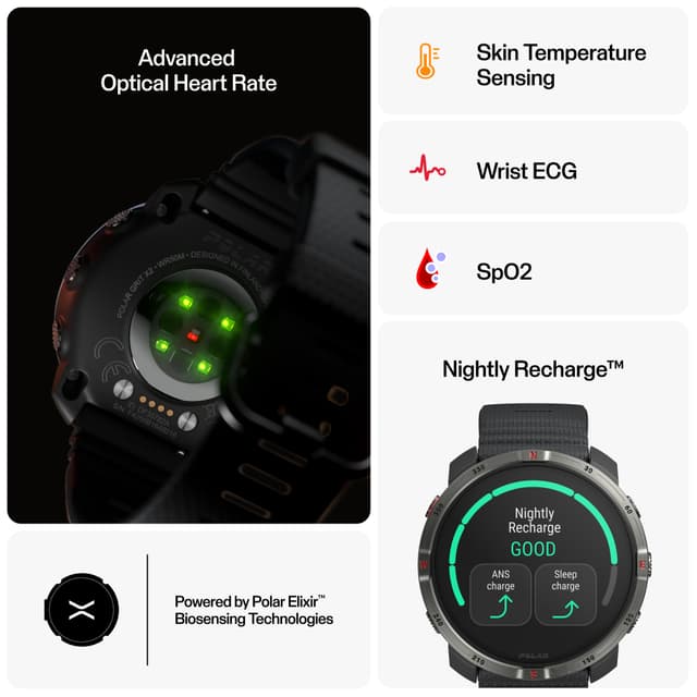 Polar Grit X2 sportsur SL (sort)