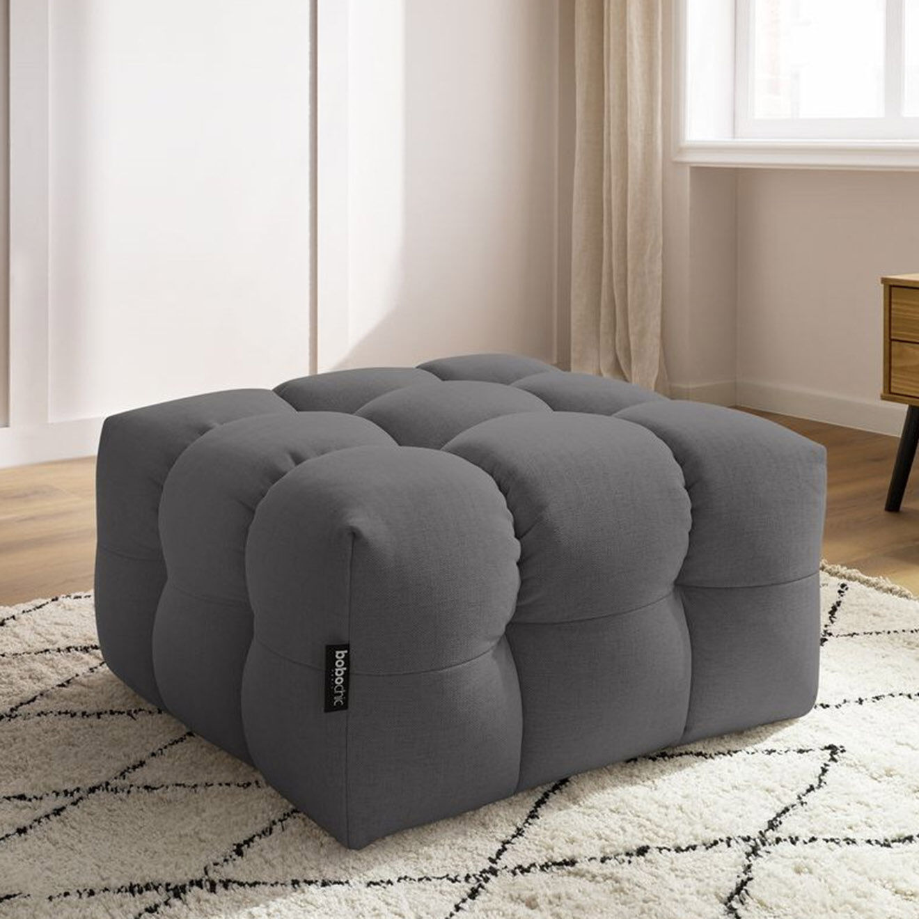 Bobochic Pouf Cloud gris foncé - 84x84x43 cm
