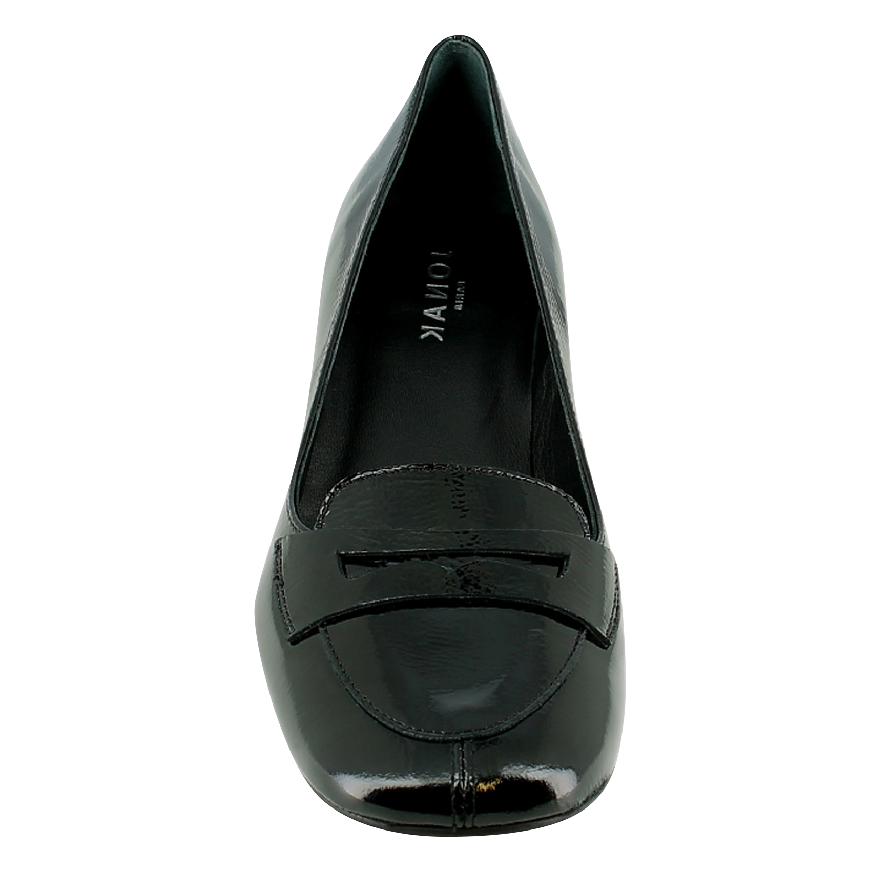 BERNIE - Mocassins à talons en cuir | Noir