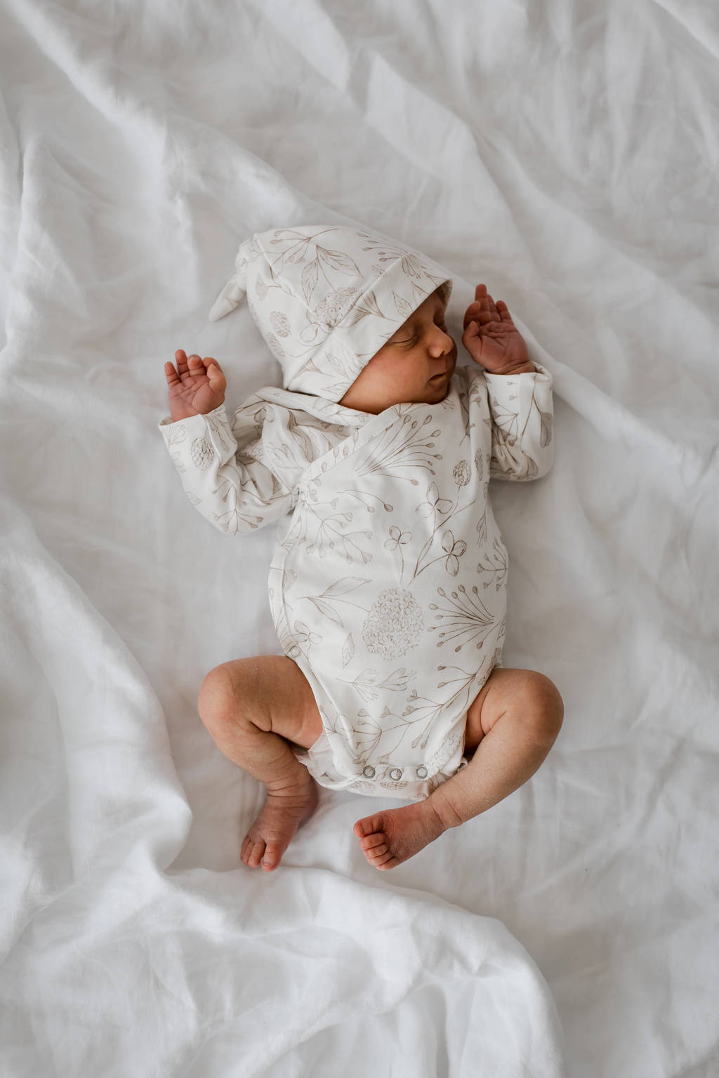 Yumi Baby newborn overslag romper Fairytale off white/beige