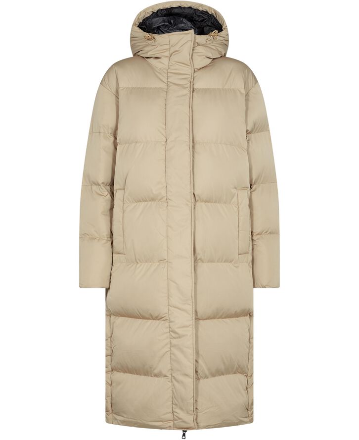 Superdry STUDIOS LONGLINE DUVET COAT Shaker beige