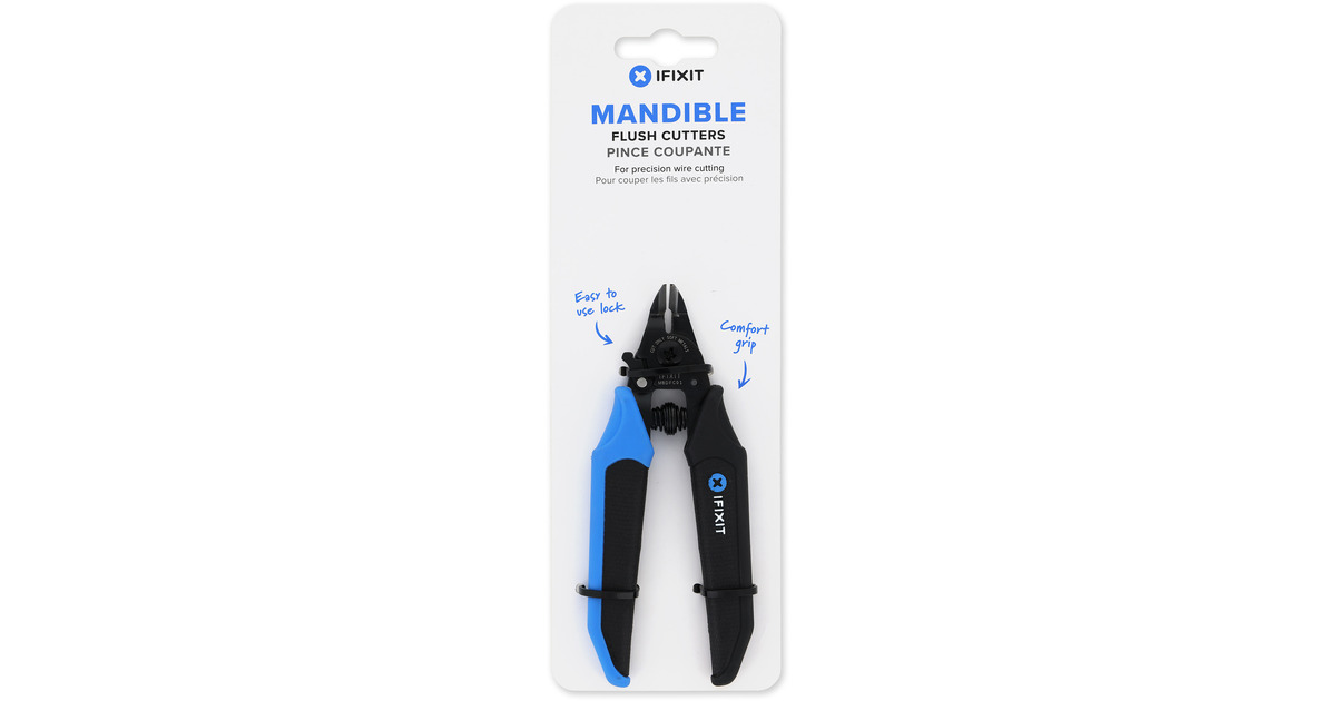 iFixitMandible Flush Cutters kniptang  (Zwart/blauw)