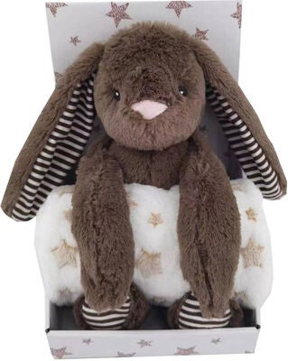 CarloBaby Fleeceteppe Beige Stjerne & Kanin