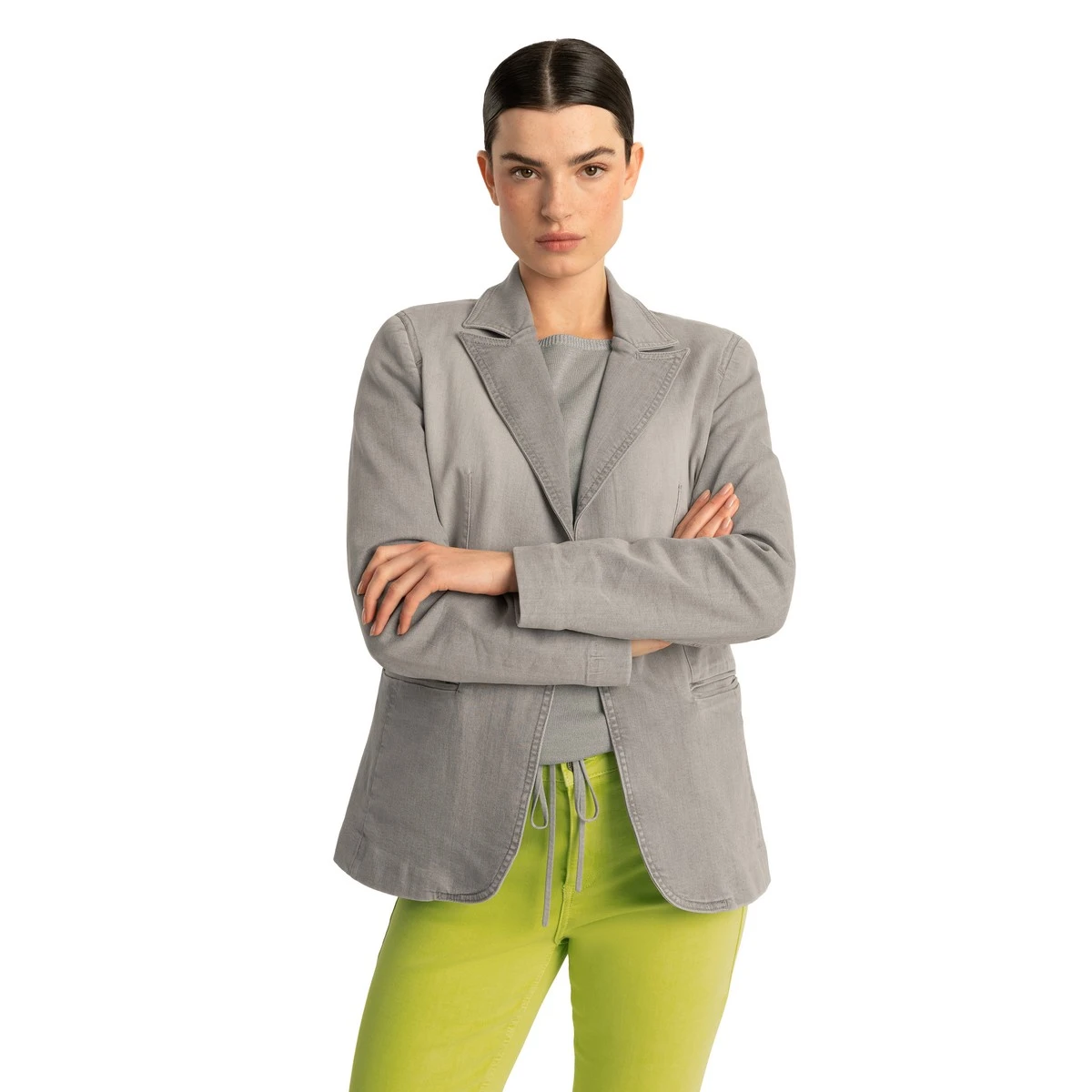 Dames Jasje 24178 bomber silver foil