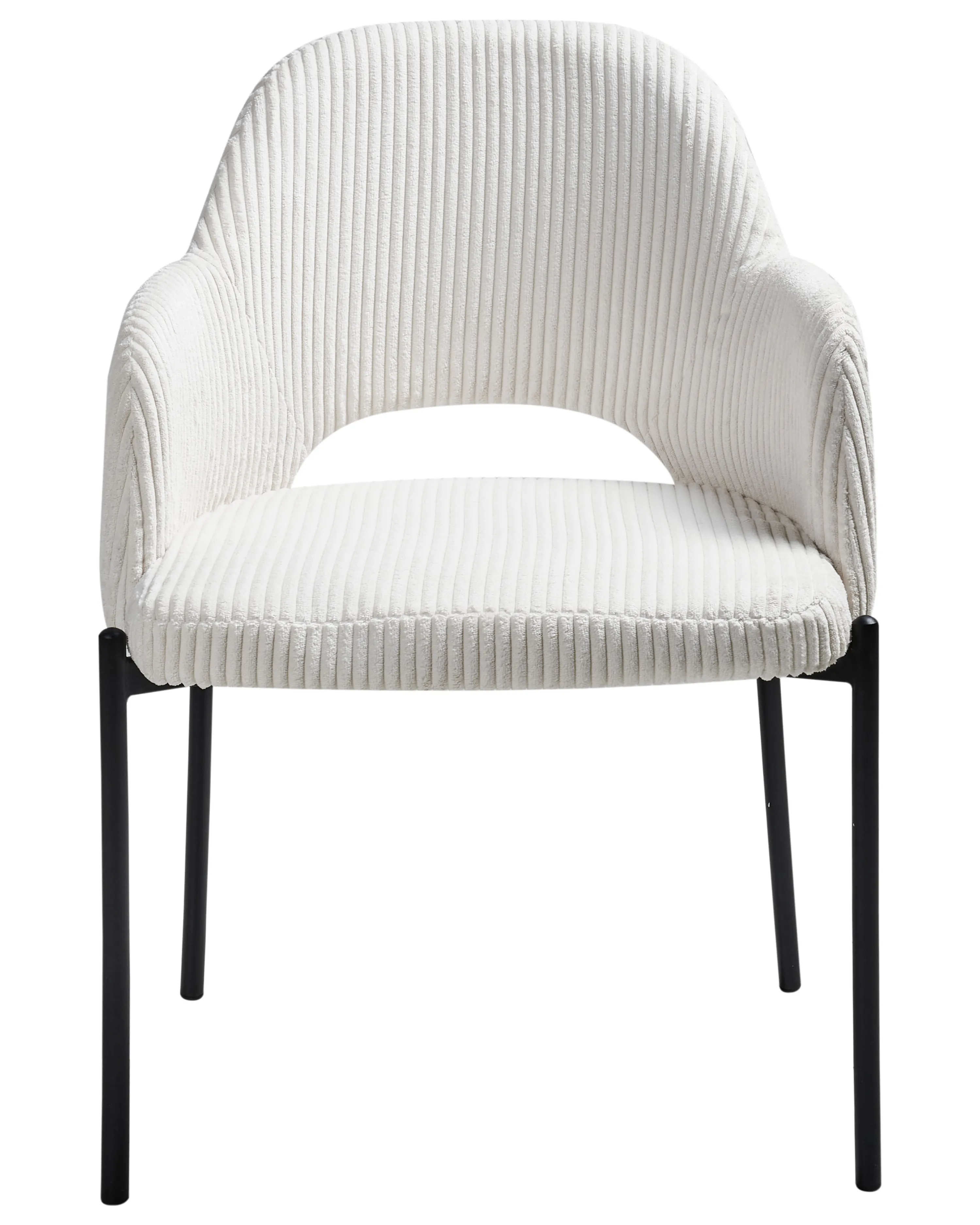 Set van 2 eetkamerstoelen RATON Corduroy Gebroken wit