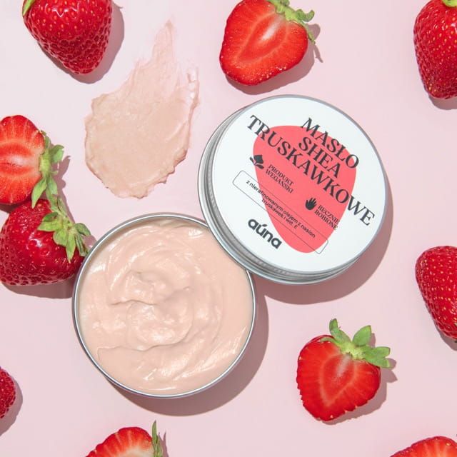 Auna Vegan Erdbeer-Shea-Butter mit Erdbeerkernöl und Vitamin E