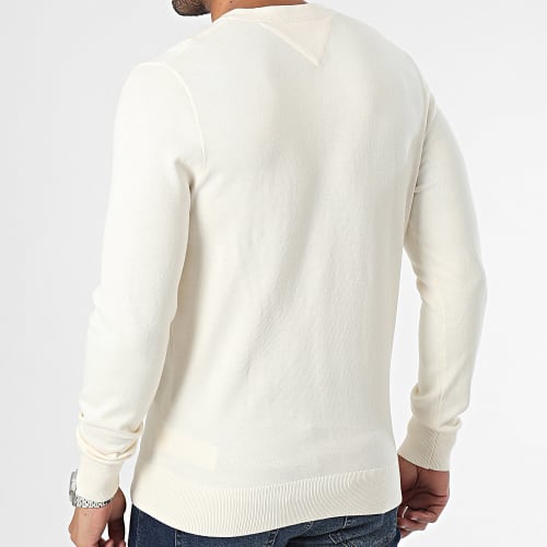 Pull Col V Classic Cotton 2022 Beige