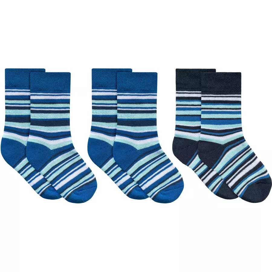 normani 3 Paar Kinder-Ringel-Thermosocken JungenRingel
