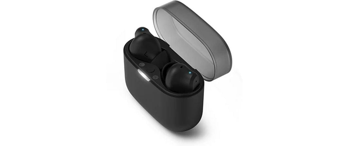 True Wireless In-Ear-Kopfhörer TAT2000BK/00 SchwarzTrue Wireless In-Ear-Kopfhörer mit Bluetooth, Mikrofon und Ladecase