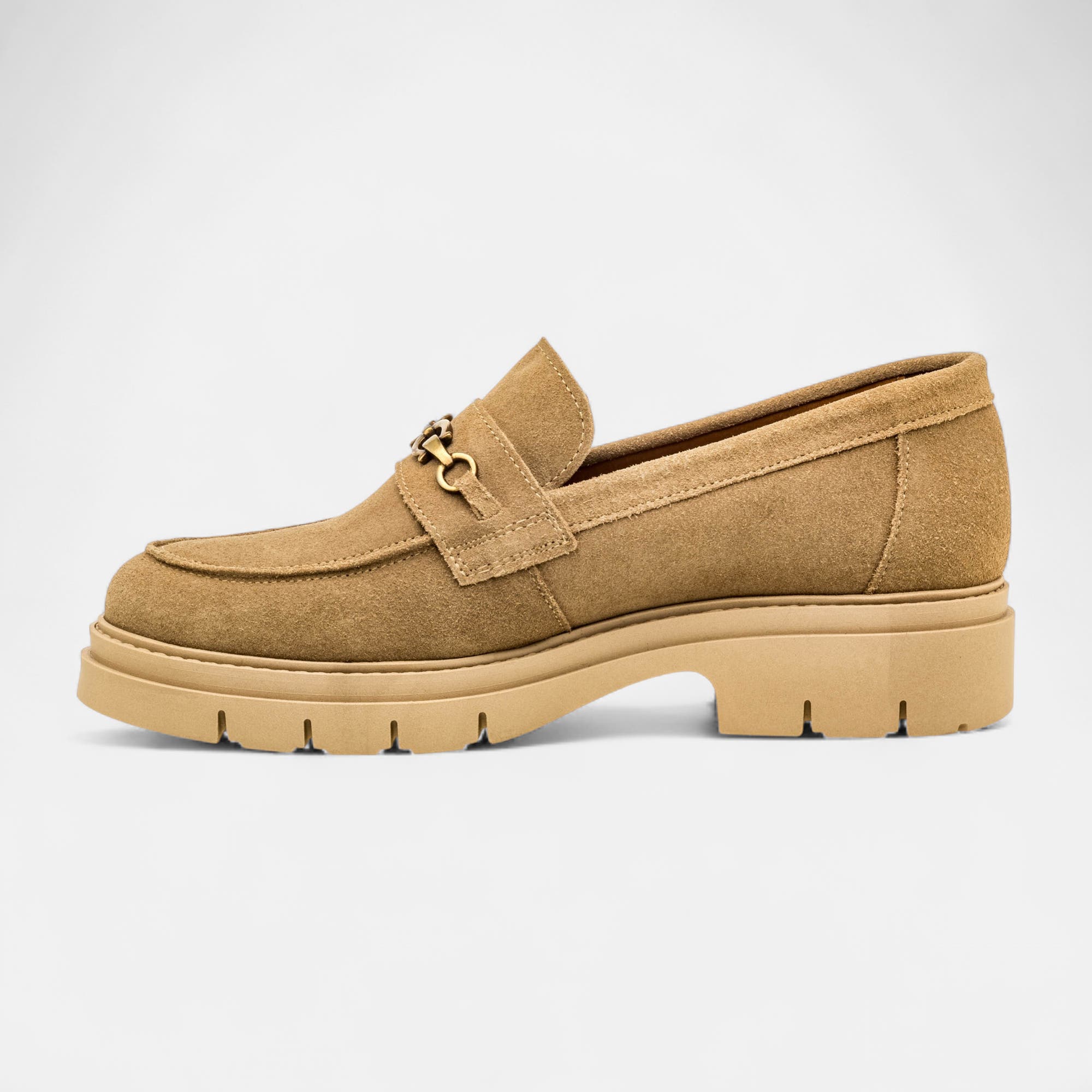 Mocassins Femme en cuir beige