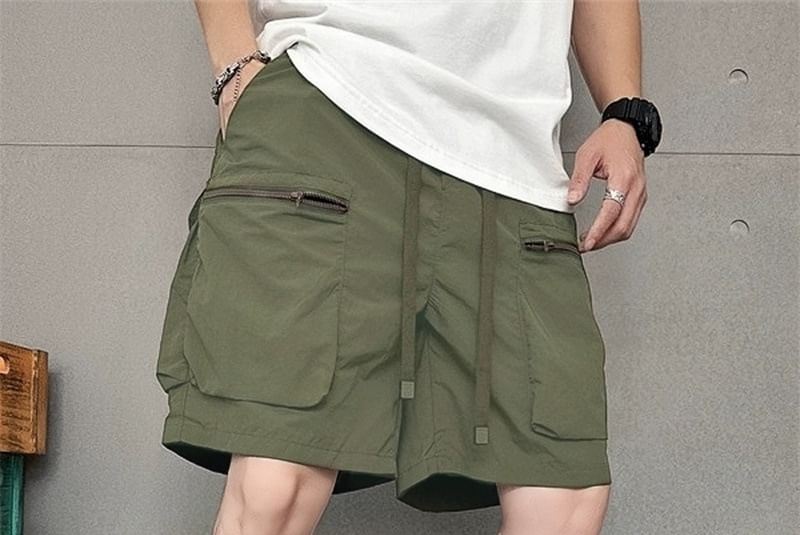 GRAYCIOUS - Mid Rise Plain Cargo Shorts
