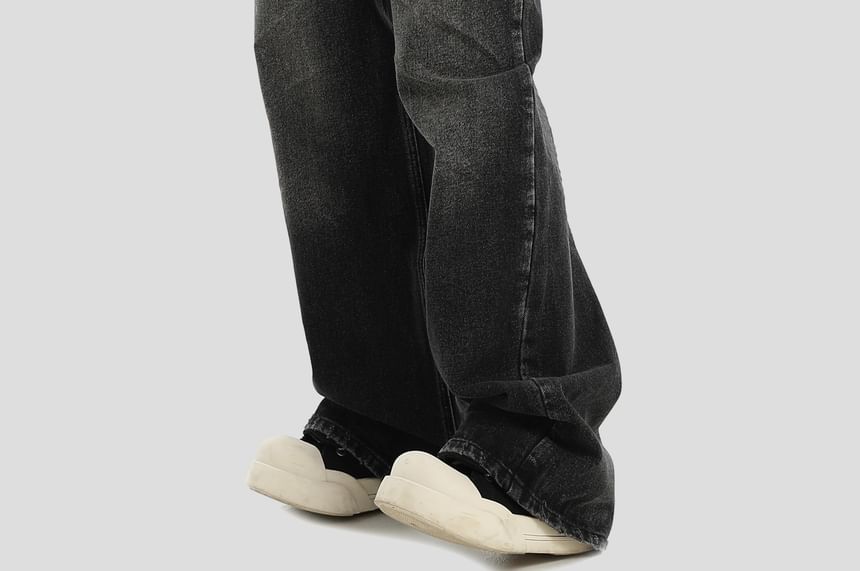 INStudio - Matching jeans met rechte pijpen en middelhoge taille