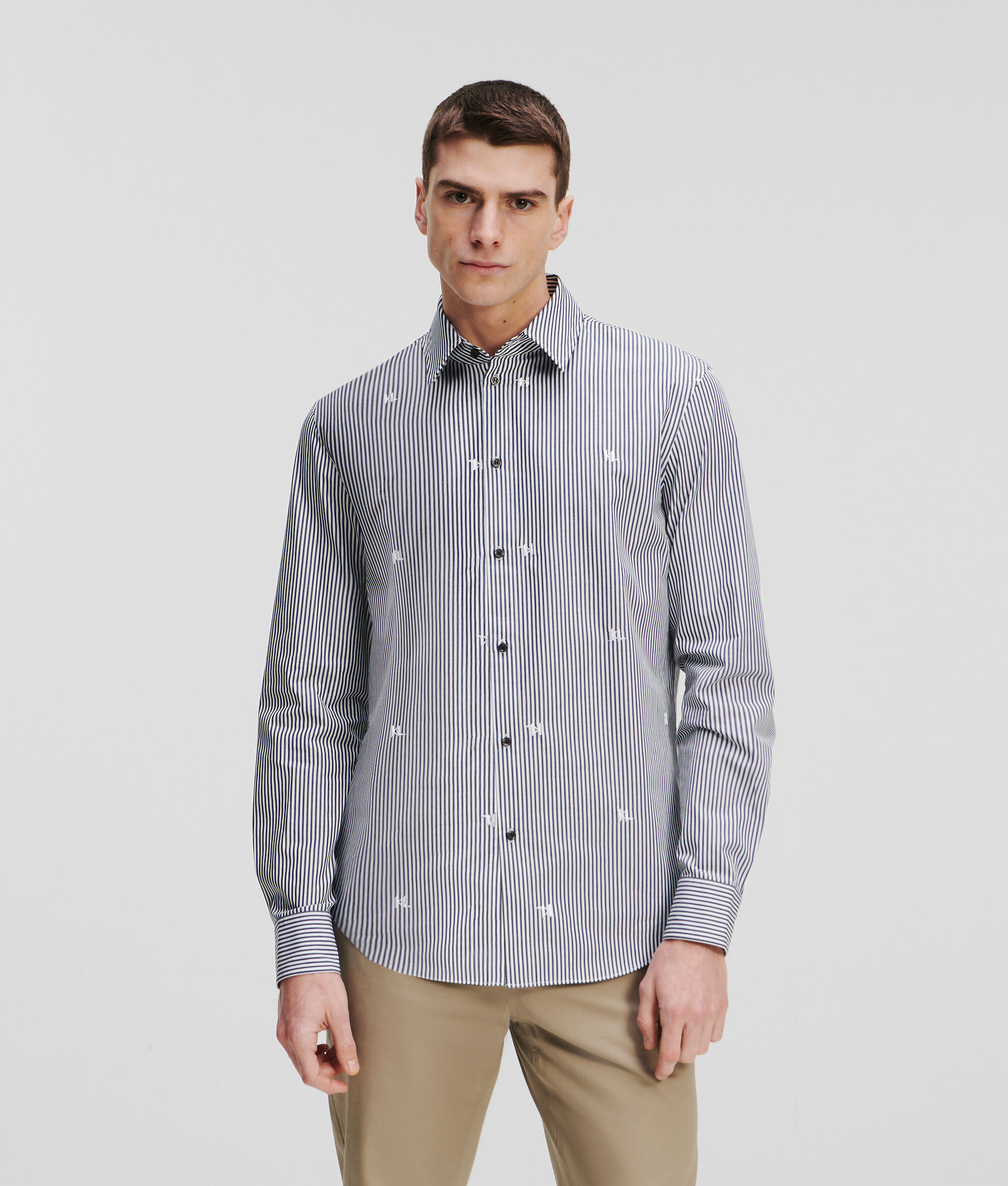 CHEMISE RAYÉE KL MONOGRAM