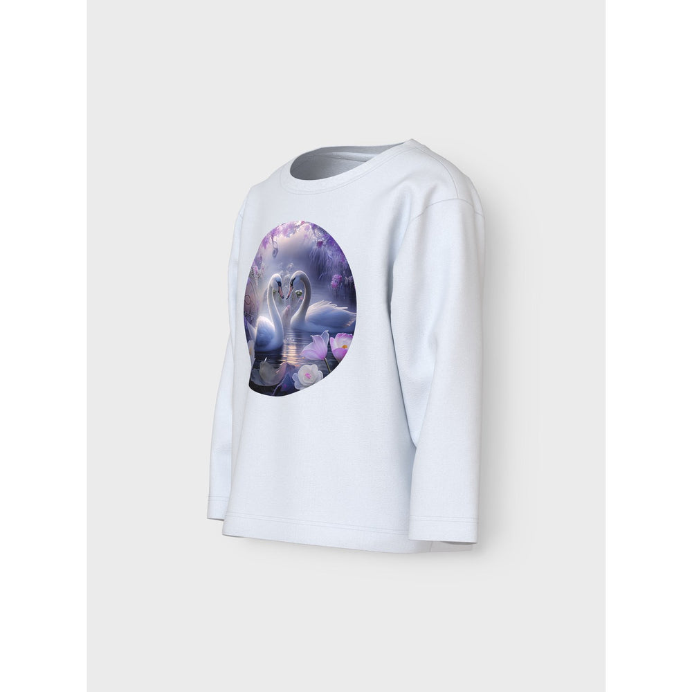 Køb Name It Bright White Swans Votea Regular Bluse