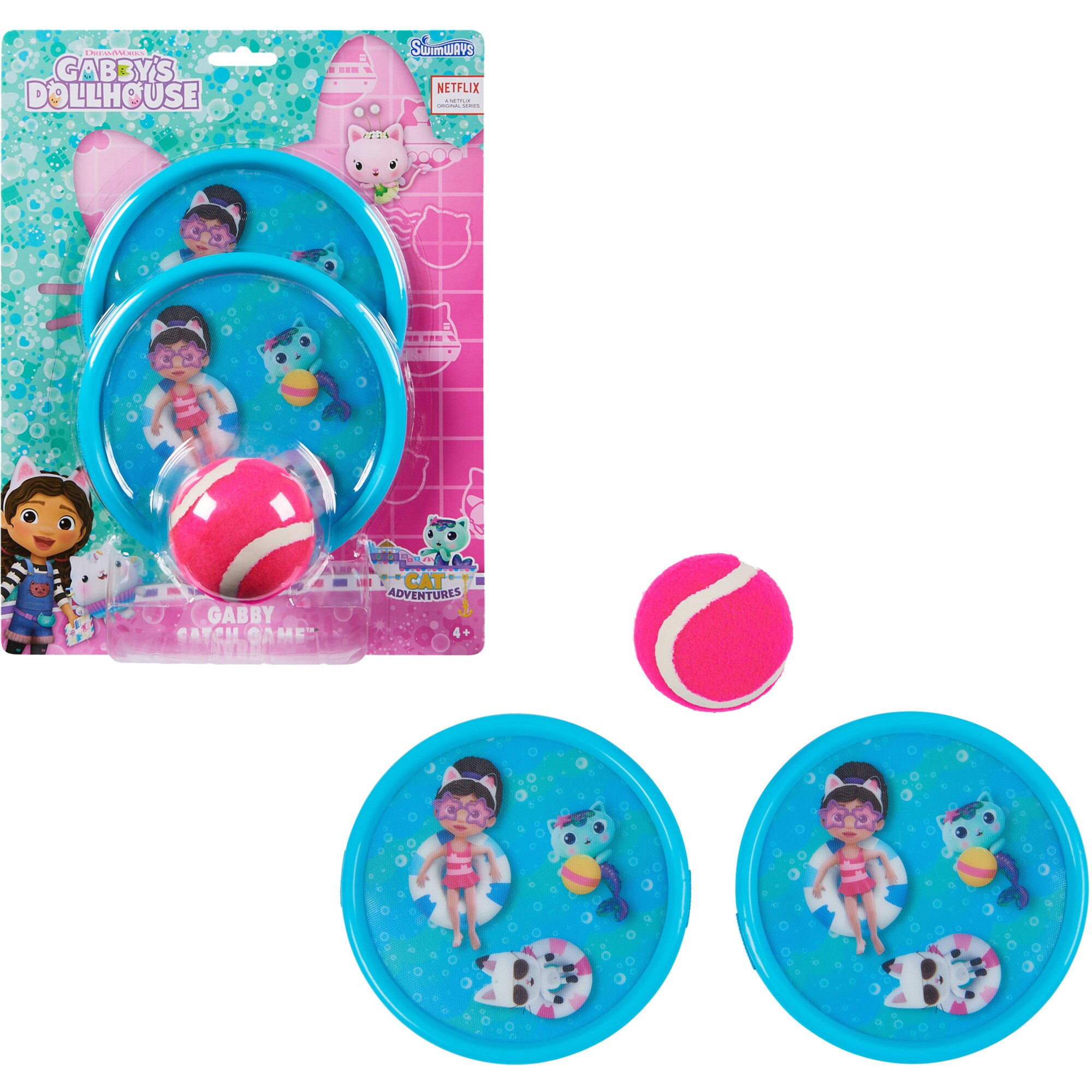 Spin Master Fangballspiel Swimways - Gabby's Dollhouse Klettballspiel