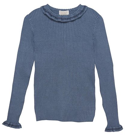 Creamie Bluse - Pullover Rib Strick - Kapitäne Blue