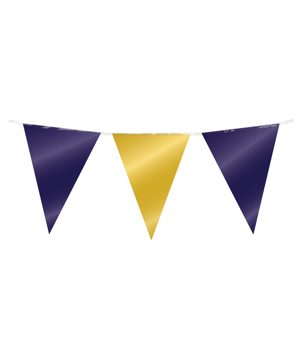 Blauw Gouden Slinger Folie 10m