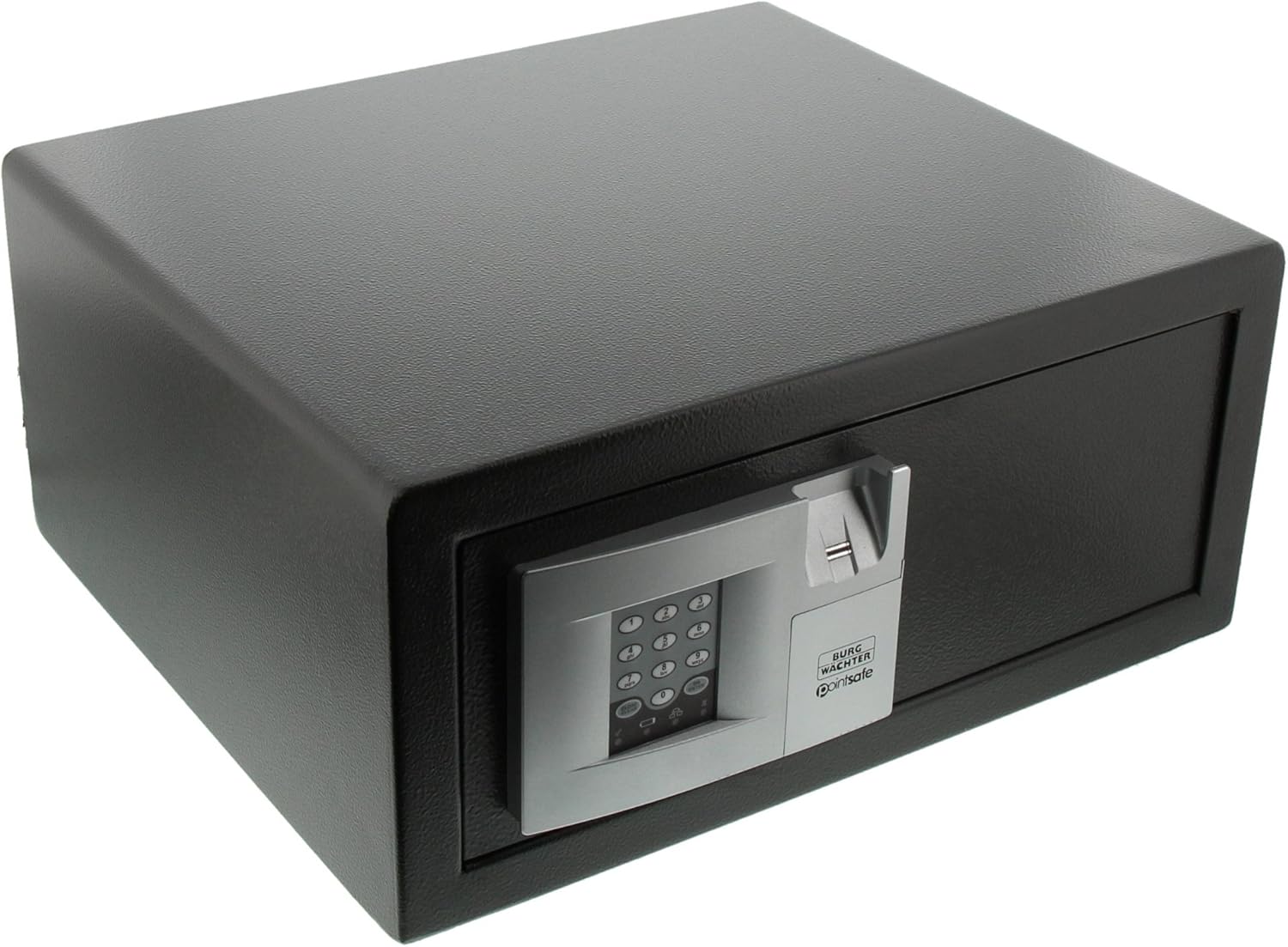 BURG-WÄCHTER Laptoptresor mit elektronischem Zahlenschloss und Fingerabdruck, 27,9 l, 16,7 kg, Point-Safe P 3 E FS LAP, Schwarz