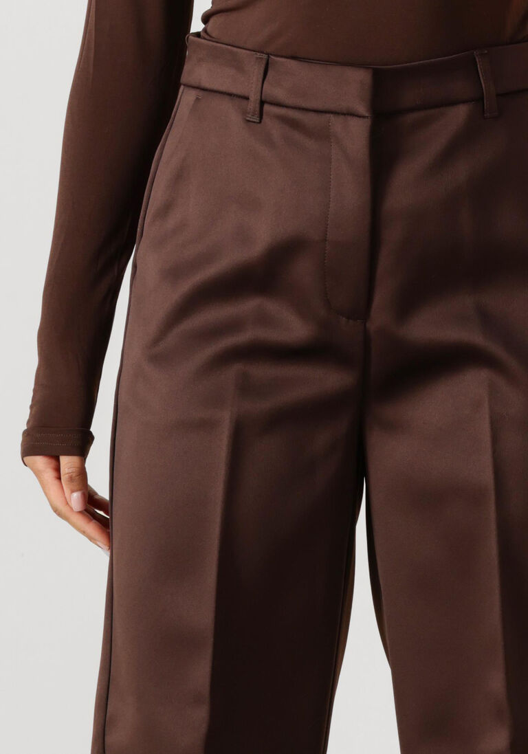 bruine copenhagen muse wijde broek cmshine-pants