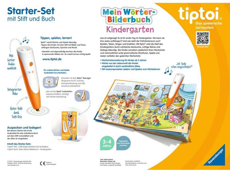 tiptoi Starter-Set Stift und Wörter-Bilderbuch Kindergarten Das spielerische Lernsystem