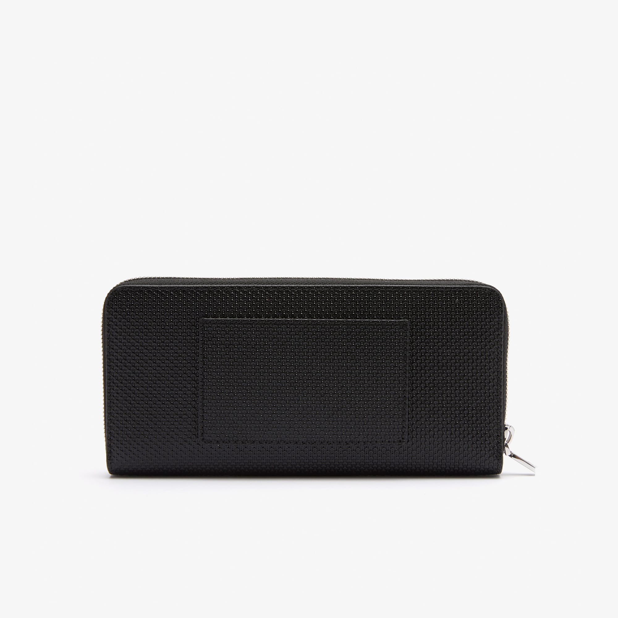 Grand portefeuille unisexe Chantaco zippé en cuir piqué Portefeuilles & Petite Maroquinerie - Noir - Lacoste - Unisex