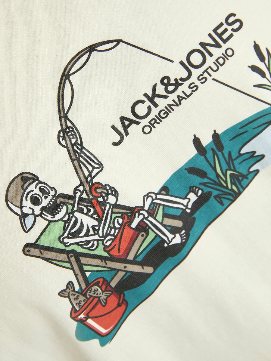JACK & JONES<br>Camiseta de gola redonda com estampa