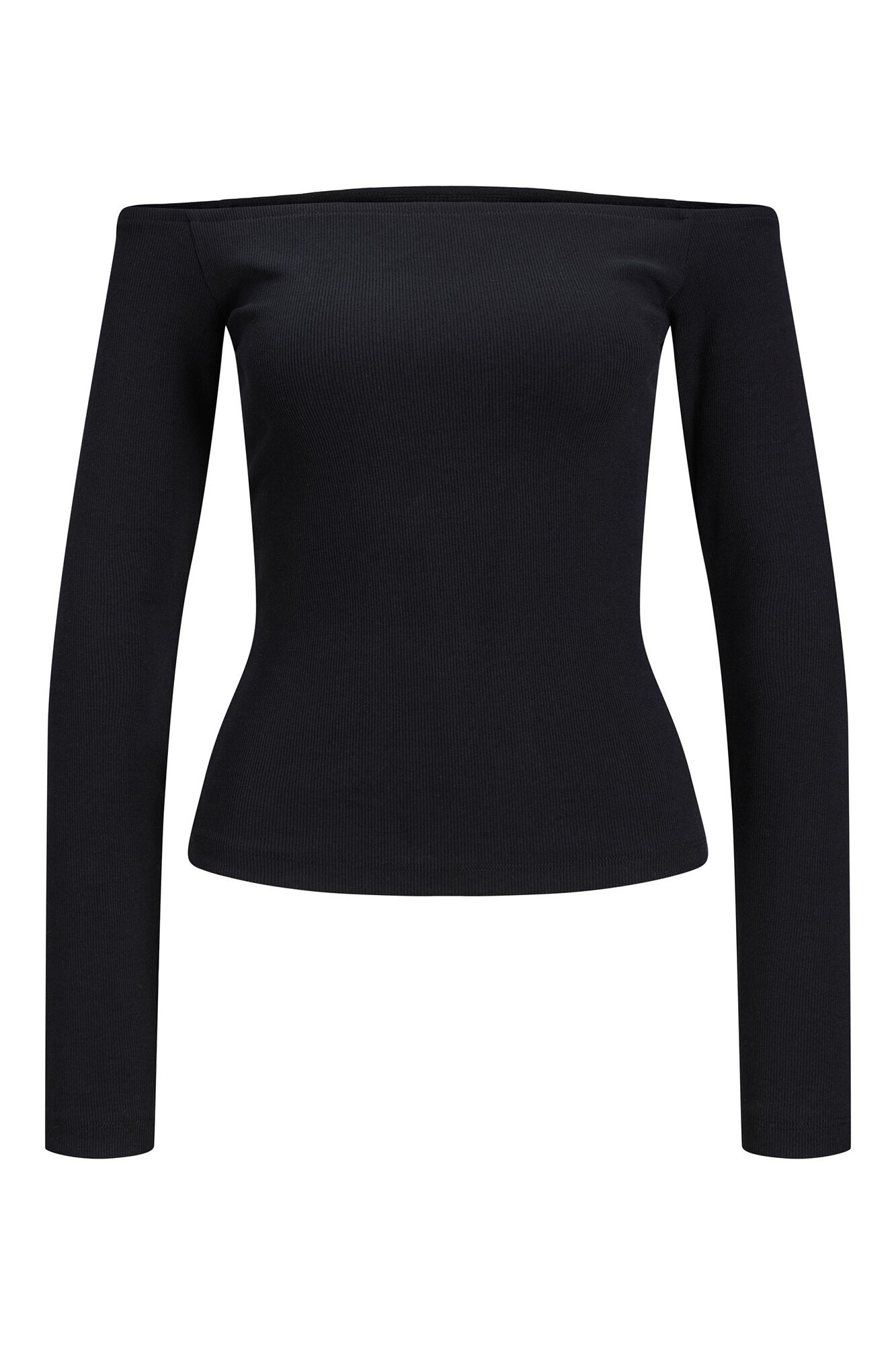 Blusa de manga comprida com decote canoa