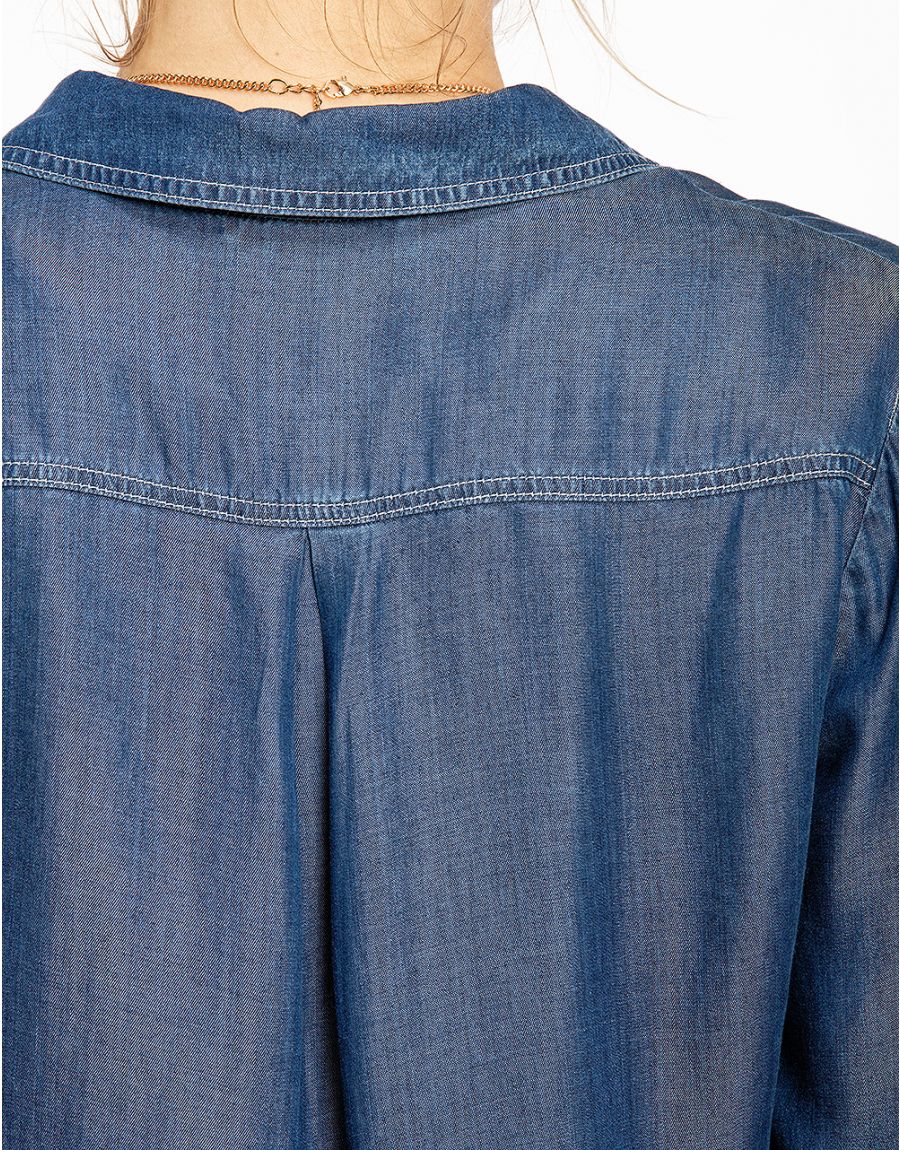 Chemise Lyocell bleue