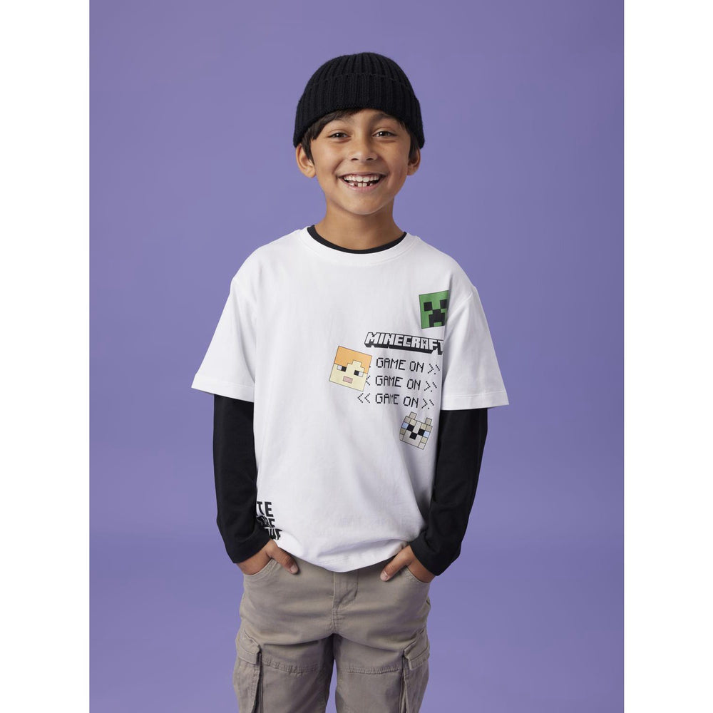 Køb Name It Bright White Jafar Minecraft Regular T-Shirt